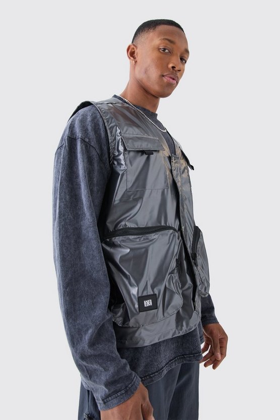 Utility-Tanktop in Metallic-Optik