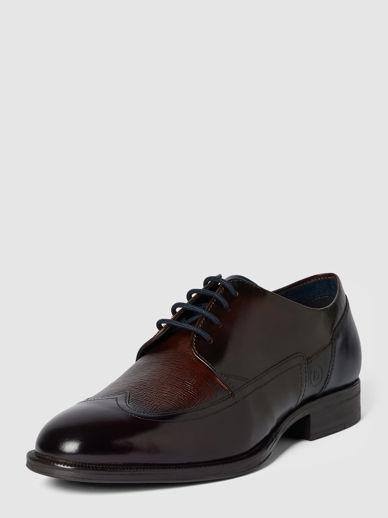 Derby-Schuhe aus Leder Modell 'MARILLO' in cognac