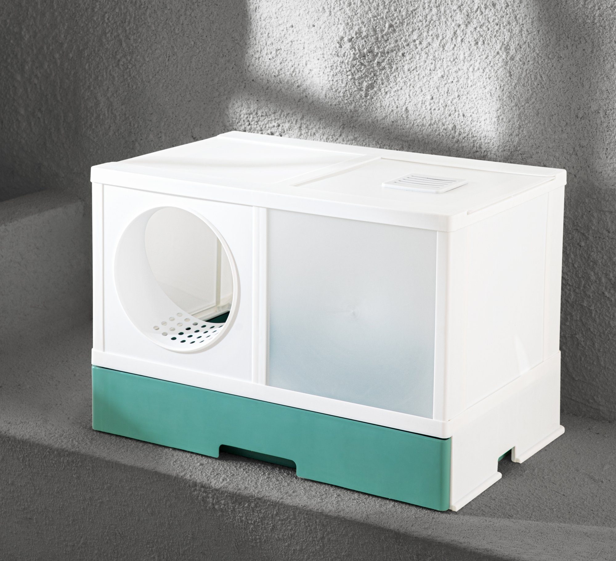 PeTraum Katzentoilette Das Katzenklo TIGO-X für große Katzen, XXL-Katzentoilette, L69 x B44 x H45,5cm
