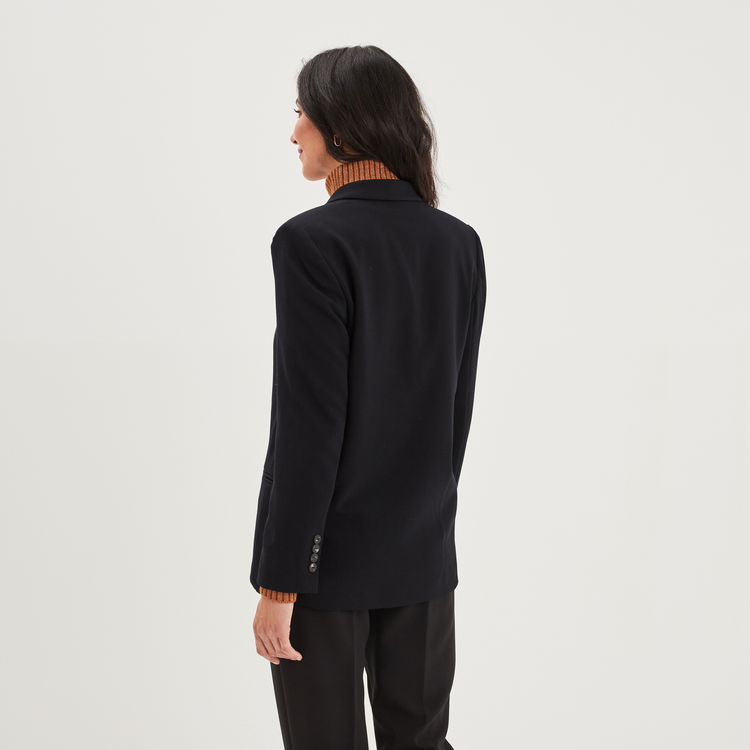 Veste blazer double boutonnage Liberto noir femme | La Halle