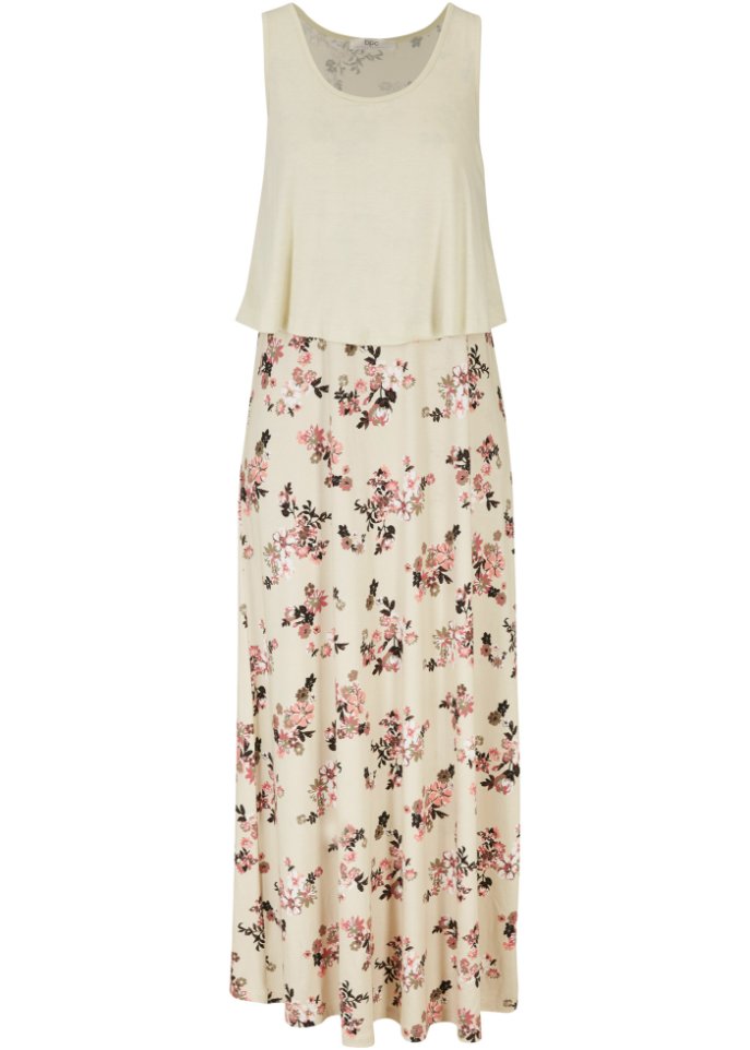 Shirt-Maxikleid in Lagenoptik