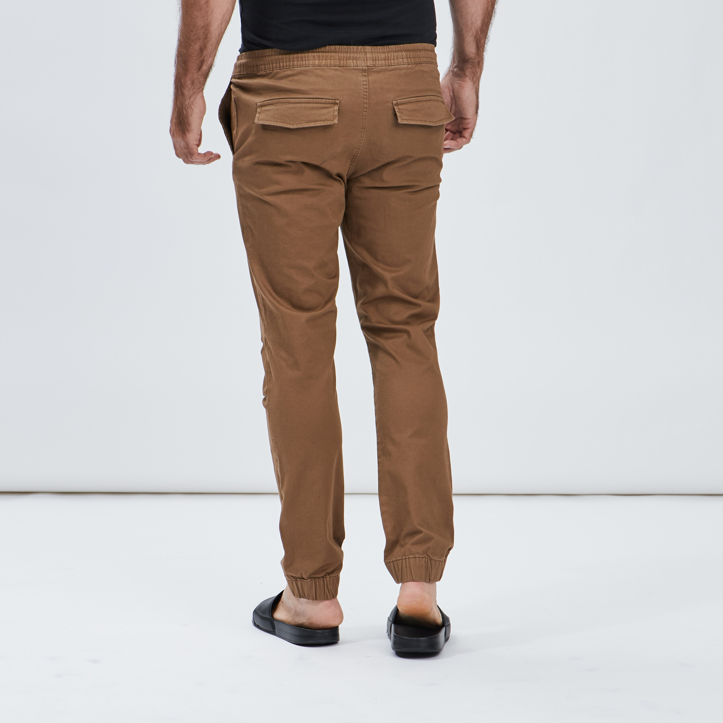 Pantalon jogpant marron cognac homme | La Halle