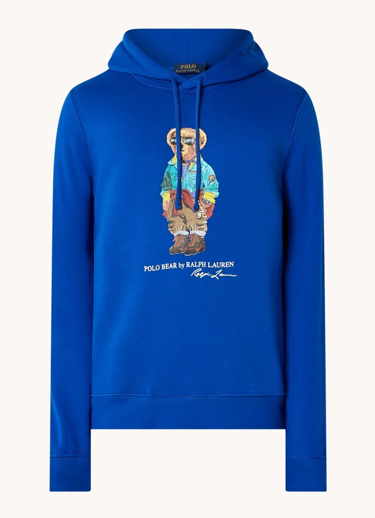 Φούτερ με κουκούλα Ralph Lauren Polo Bear με στάμπα μπροστά και αρκουδάκι
