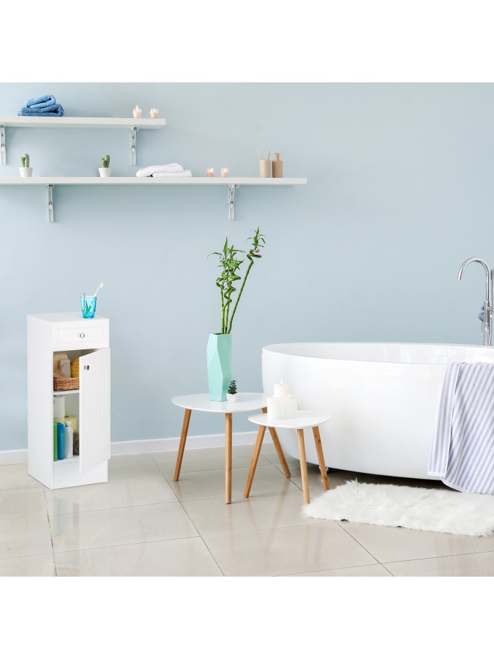 relaxdays Badschrank in Weiß - (B)30,5 x (H)80 x (T)30,5 cm günstig kaufen onesize