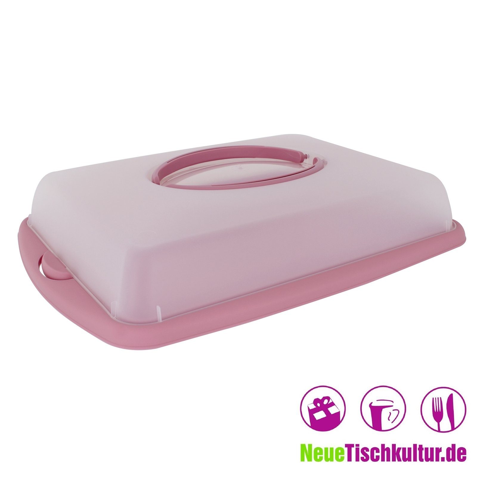 Neuetischkultur Tortenplatte Kuchencontainer 6,5 L rechteckig, Polypropylen (PP)
