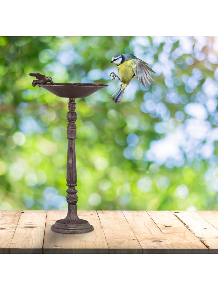 relaxdays Vogeltränke Gartendeko in Braun günstig kaufen onesize