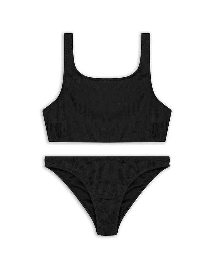 Set aus Bikinitop und Bikinislip - Rippenstruktur