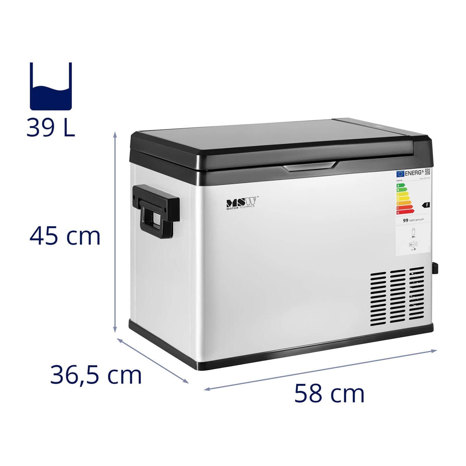 MSW Elektrische Kühlbox Auto-Kühlschrank mobiler Kühlschrank Reisekühlschrank 41 W 39 L -20
