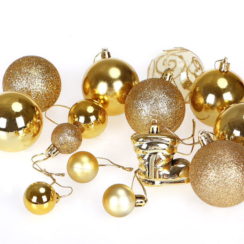 DEUBA Weihnachtsbaumkugeln Weihnachtsbaumschmuck 102 tlg 3/4/6cm gold