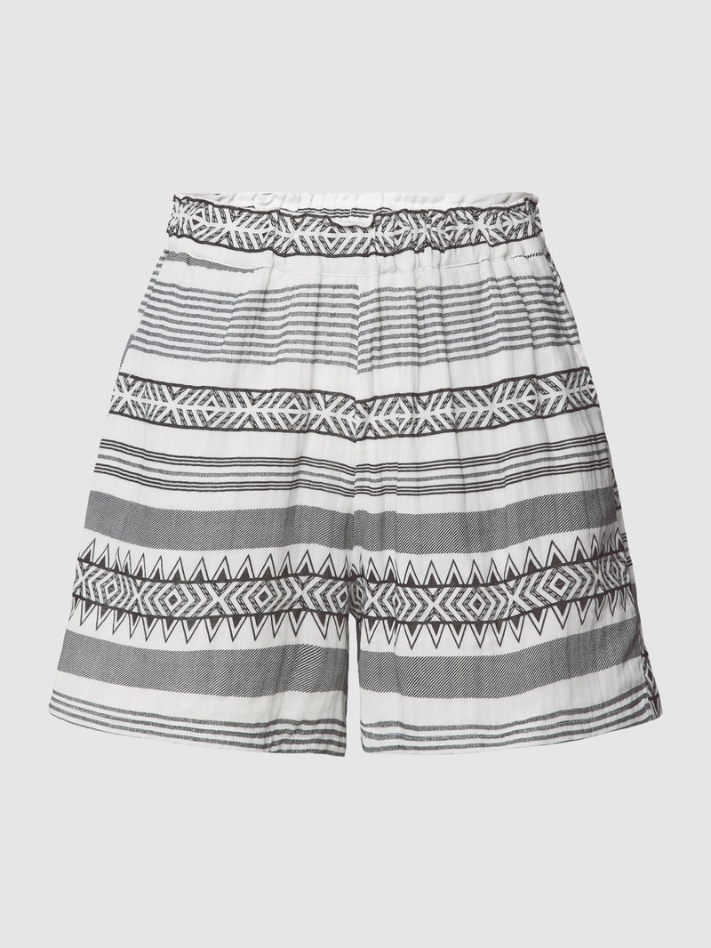 Shorts mit Streifenmuster Modell 'NORA' in schwarz