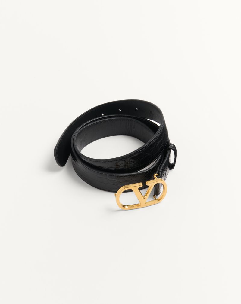 Cinto de crocodilo exclusivo VLogo 30 mm