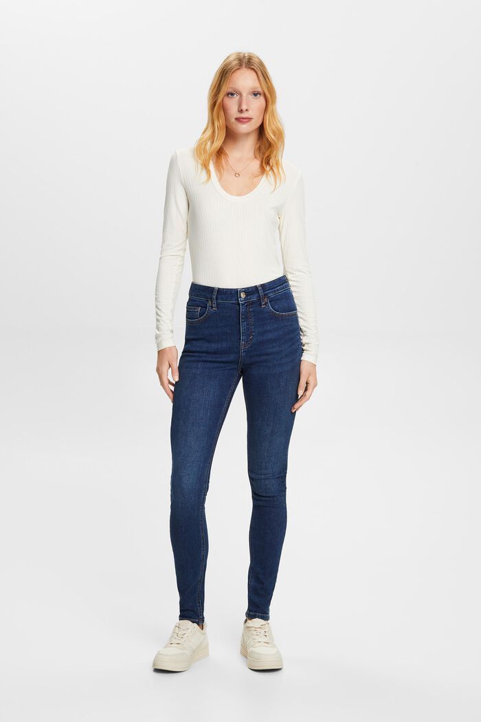 Schmale Jeans mit hohem Bund