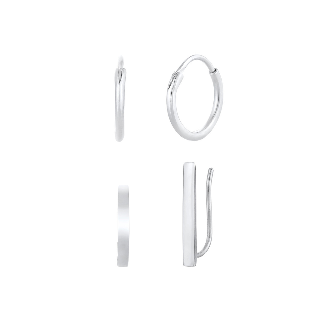 Elli Elli Boucles d'Oreilles Créoles Earcuff Earclimber Trend Blogger Basic Boucles d' Boucles d'oreilles