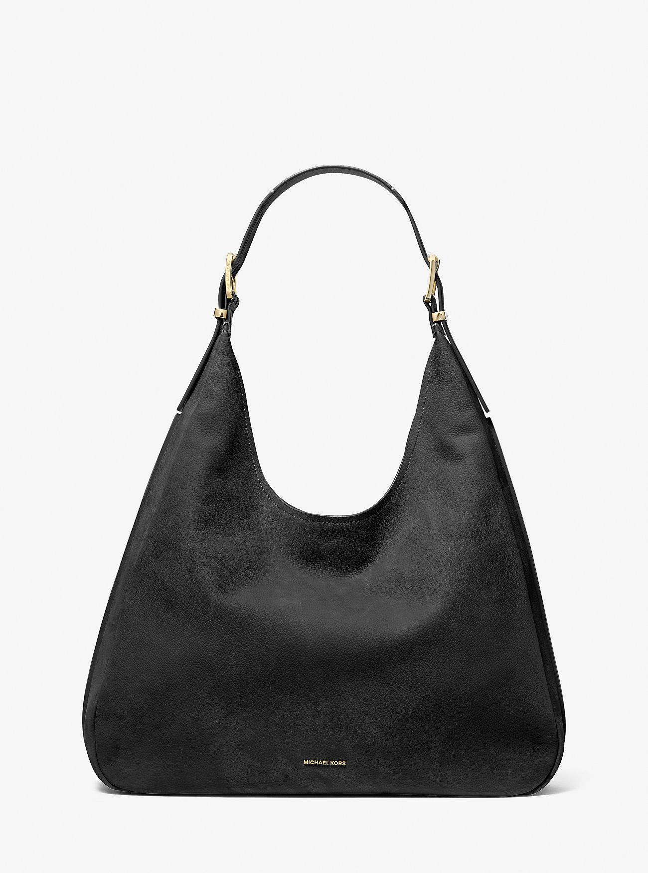 Nolita Stor Nubuck Hobo Skulderveske - SVART