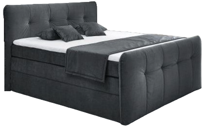 Boxspringbett Como Anthrazit 180 x 200 cm