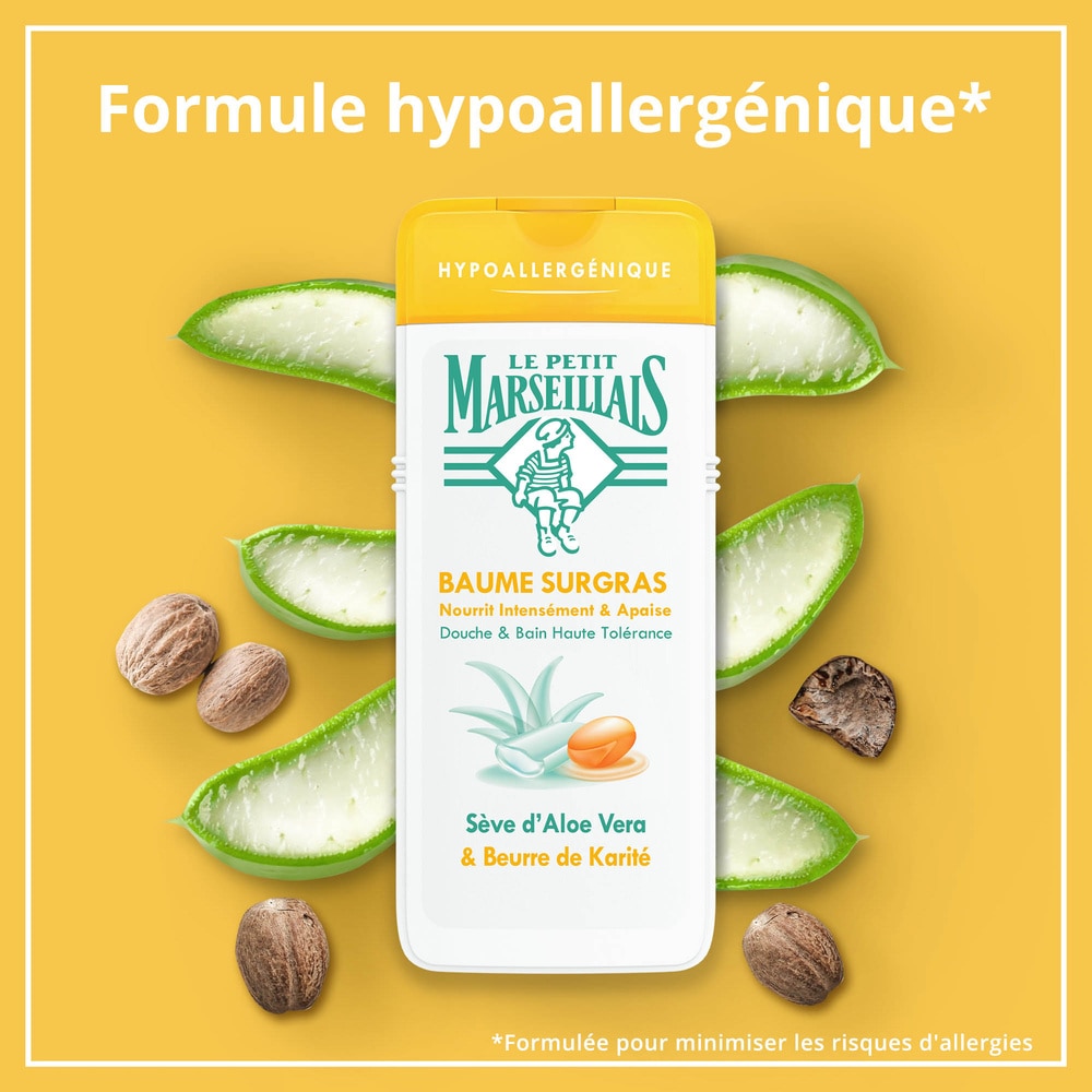 le petit marseillais Crème de Douche Surgras/Aloe Vera/Beurre de Karité 650 ml Crème de douche
