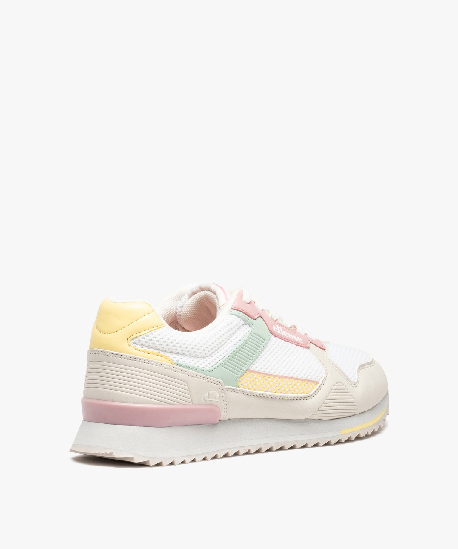 Baskets femme retro running colorées à lacets – Ellesse ... blanc | GEMO