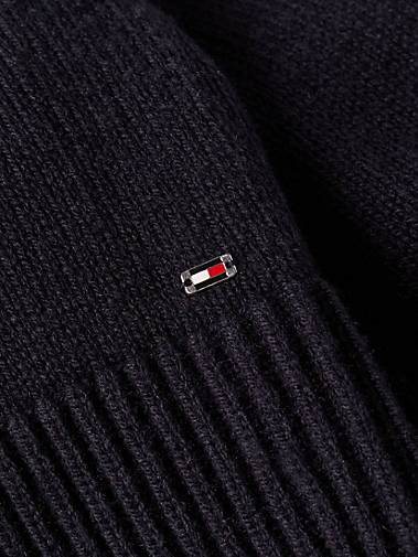 TOMMY HILFIGER Damen Strickpullover WOOL BLEND MOCK-NK SWEATER