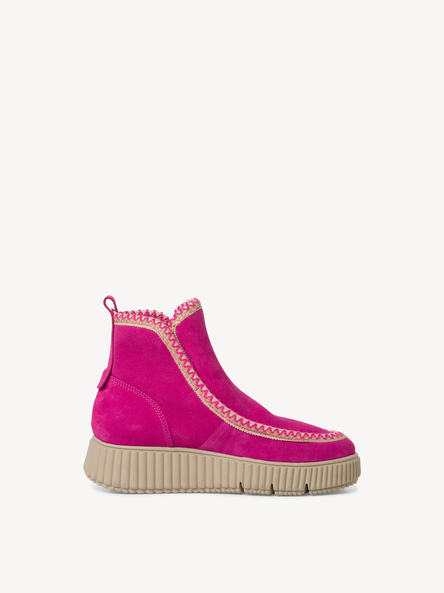 Bottine en cuir - rose fuchsia doublure chaude
