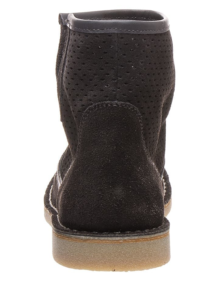 kmins woman Leder-Ankle-Boots in Dunkelgrau günstig kaufen 40