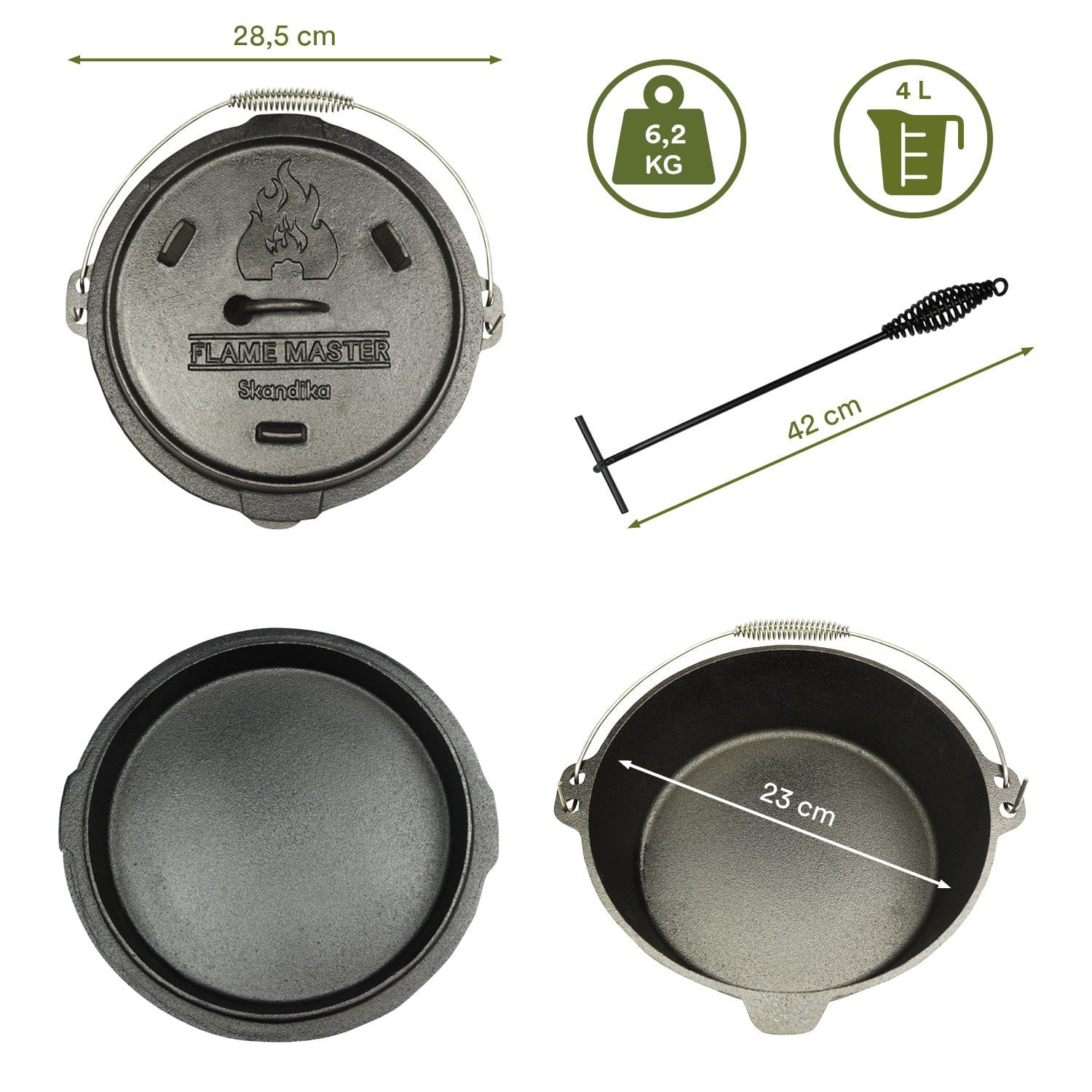 Skandika Dutch Oven Set Flame Master in Holzkiste