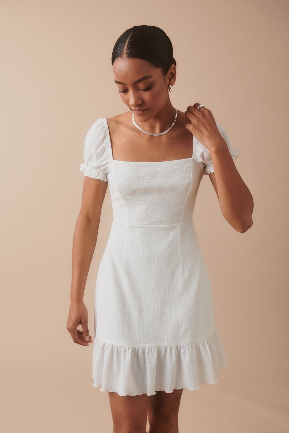 Lacing detail dress