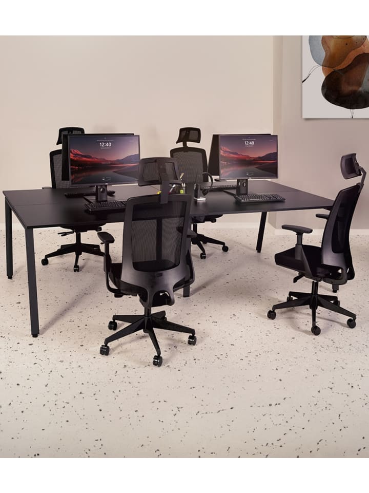 KADIMA DESIGN Besprechungstisch Quadratisch aus Holz Metall | Modern in Braun-Weiß günstig kaufen
