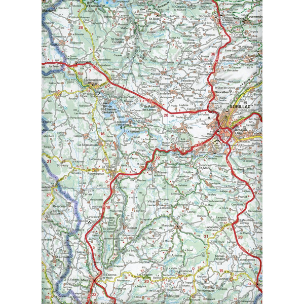 Auvergne/Aubrac - Wanderkarte