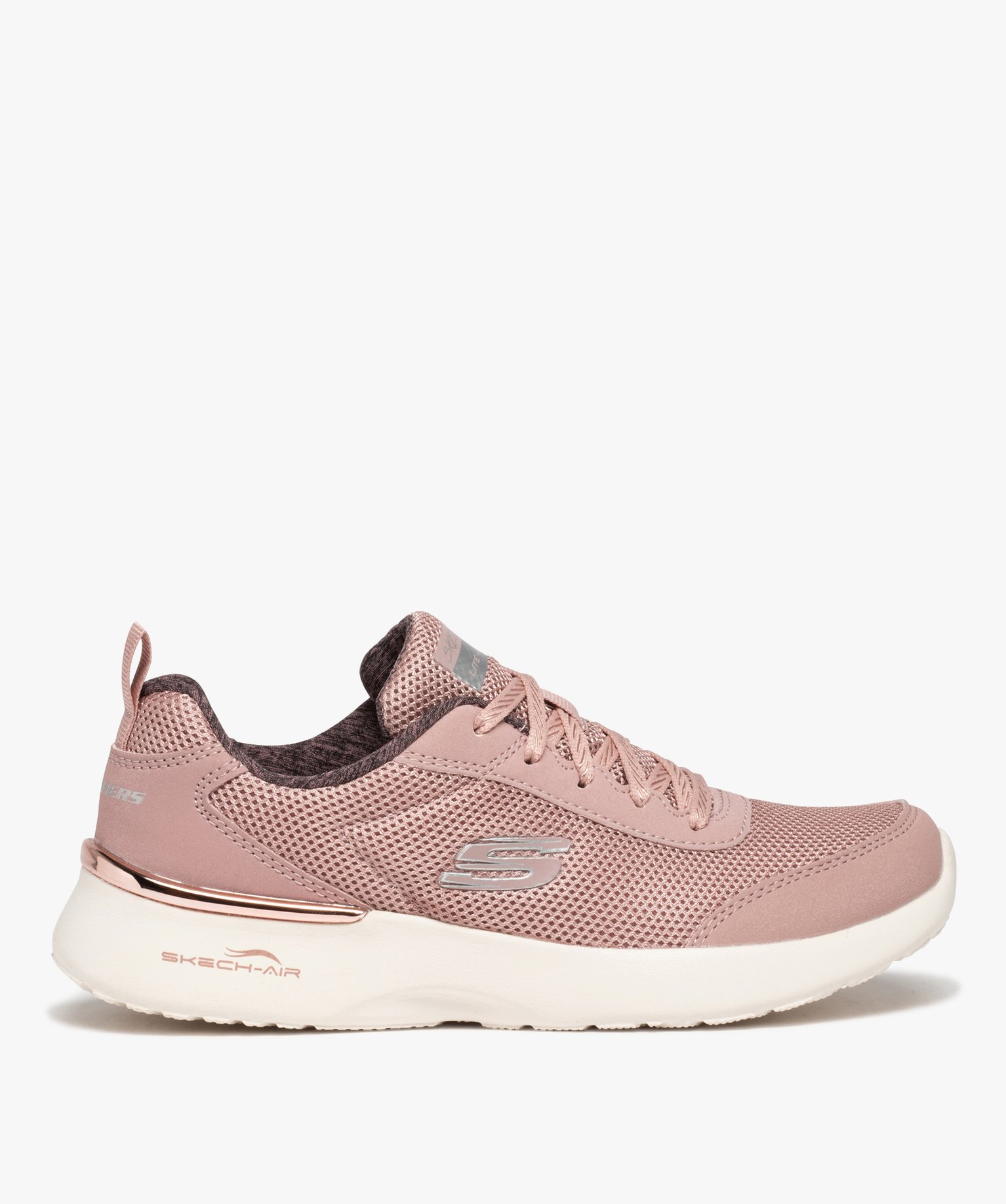 Baskets femme légères avec détails métallisés - Skechers rose | GEMO