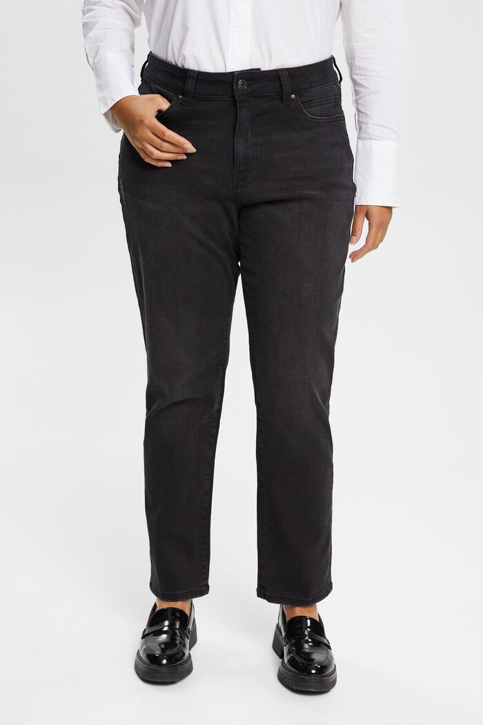 Jeans mit geradem Bein und mittlerer Bundhöhe
