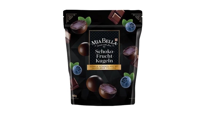 MIA BELLA Schoko Frucht Kugeln Heidelbeere 140 g