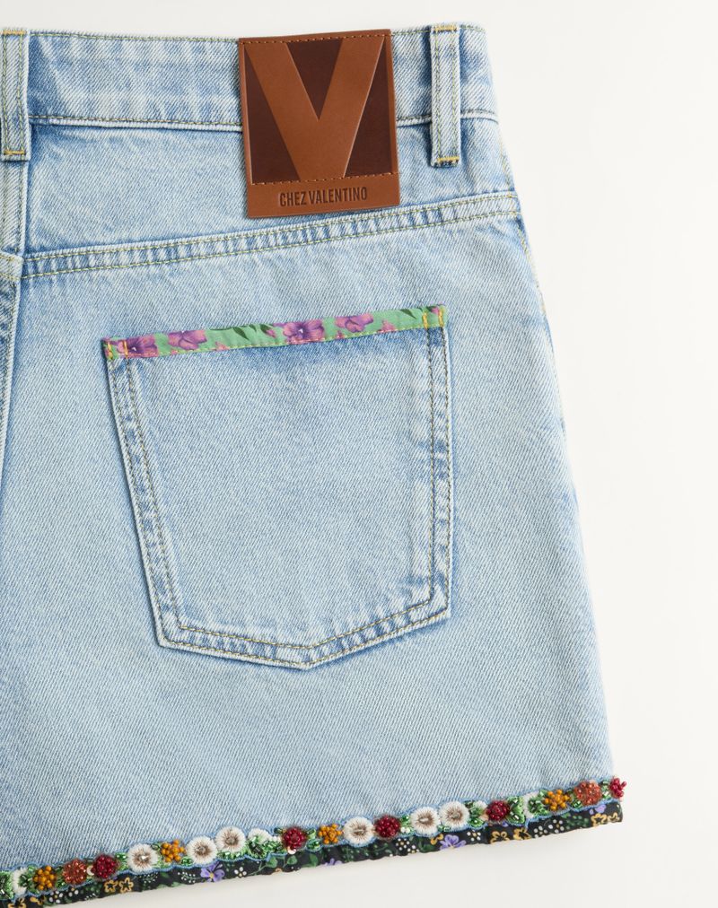 Shorts jeans bordados