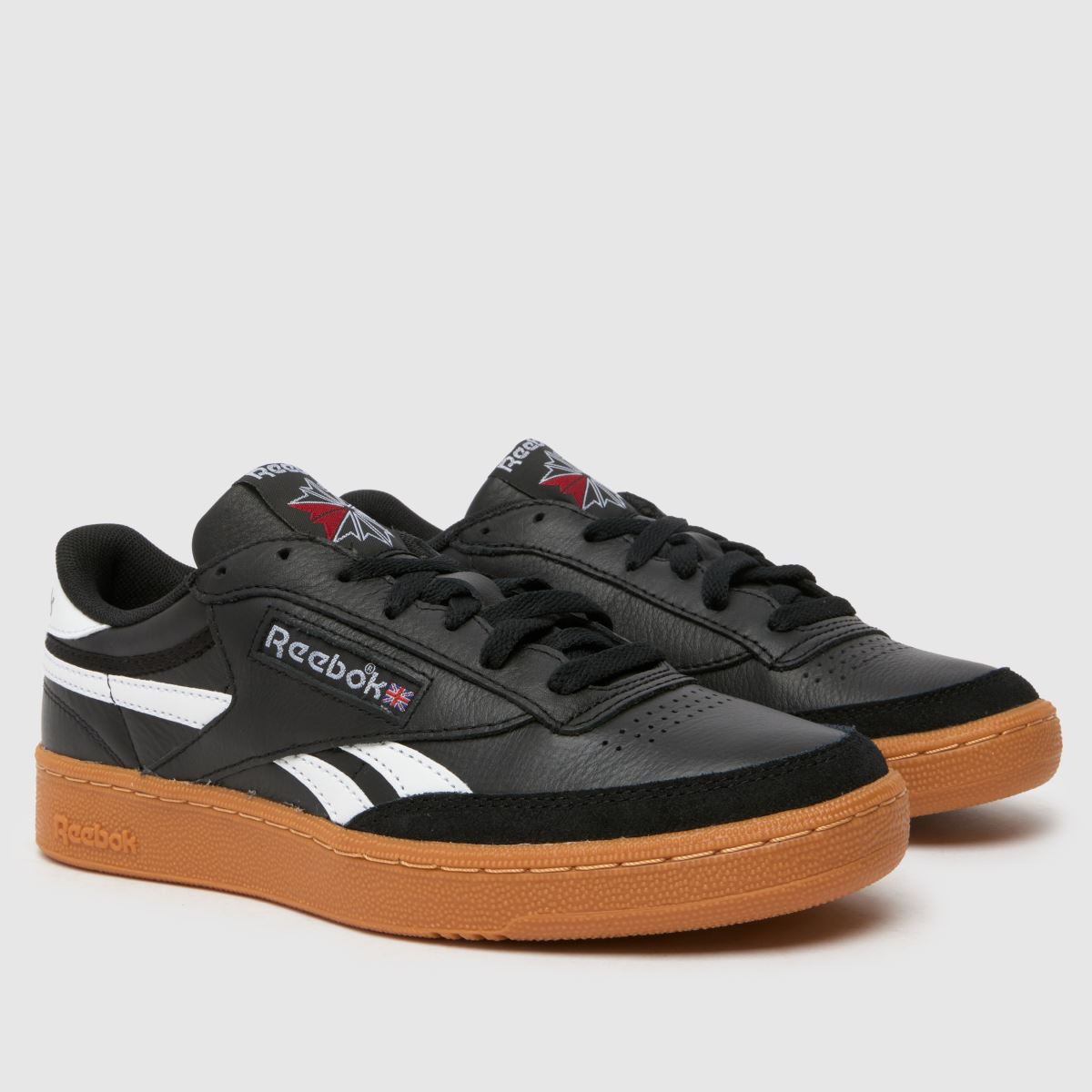 Reebok – Club C Revenge – Svarta och vita vintage-sneakers