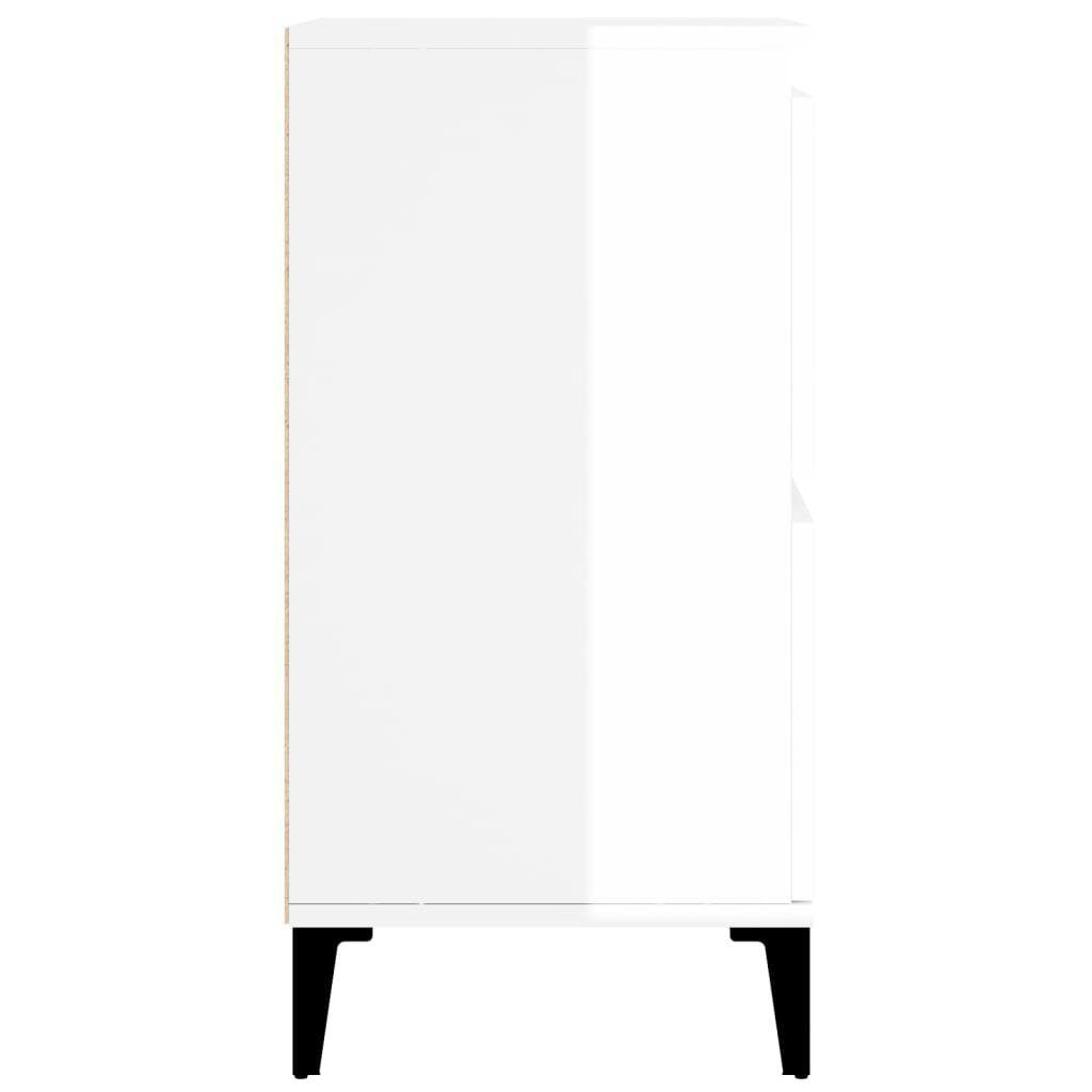 vidaXL Anrichte Sideboard Hochglanz-Weiß 60x35x70 cm Holzwerkstoff