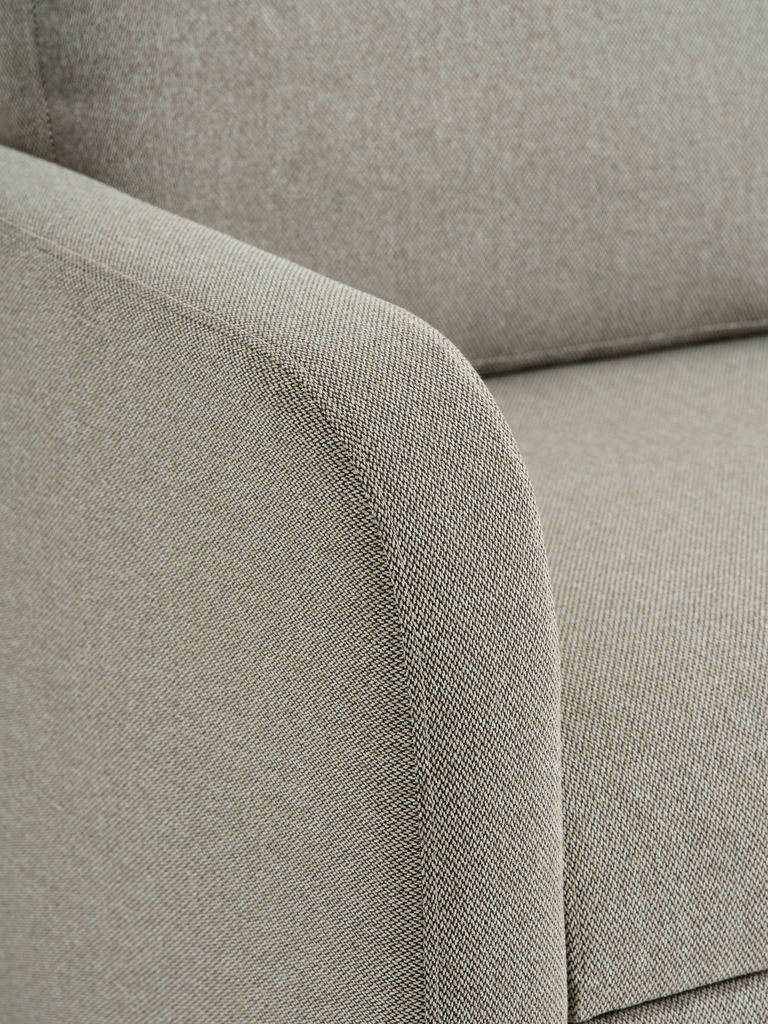 MOMMARK Sofa bed with chaise longue MOMMARK beige fabric