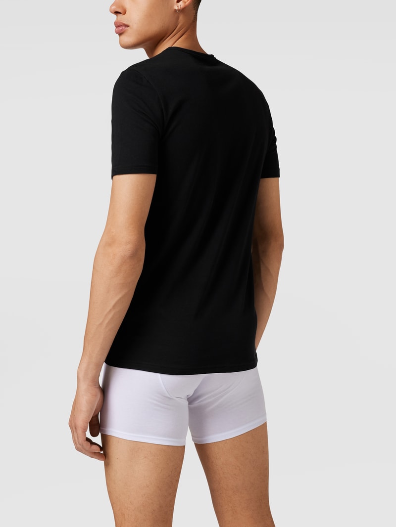 T-Shirt mit Baumwolle im 2er-Pack in schwarz