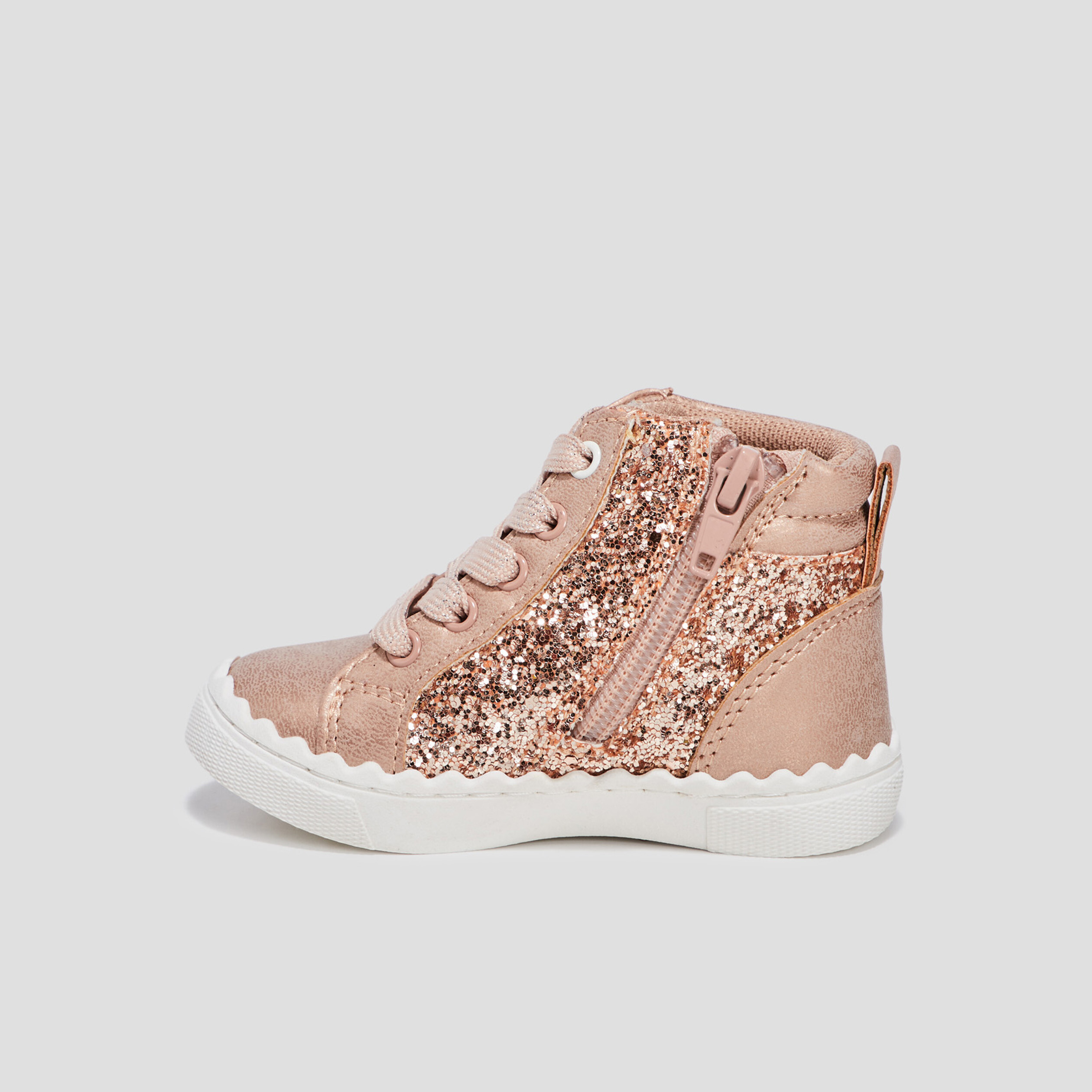 Baskets montantes Creeks rose bébé fille | La Halle
