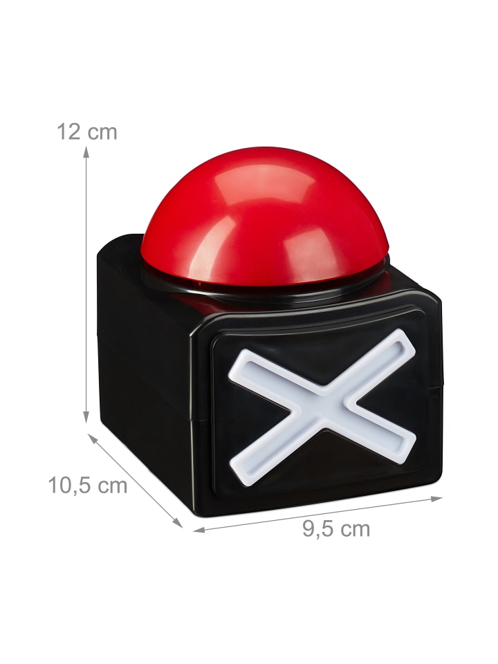 relaxdays Buzzer in Rot/ Schwarz günstig kaufen onesize