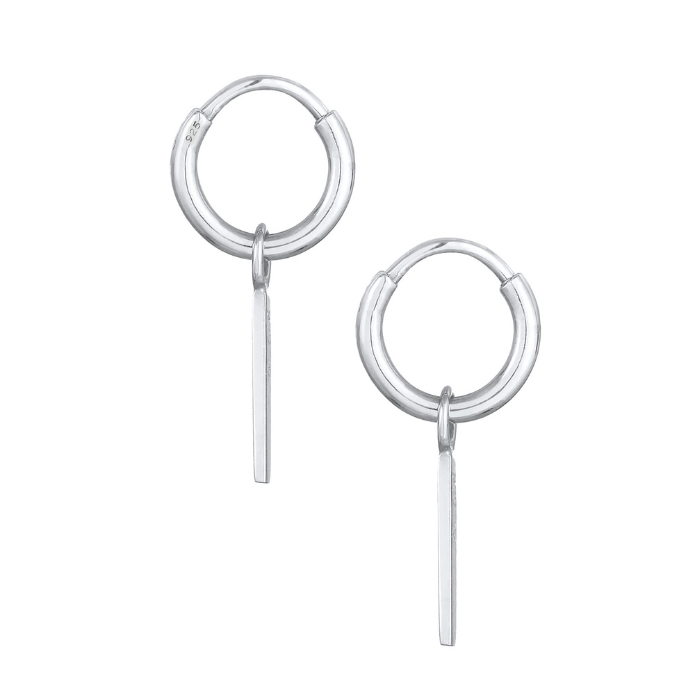 Elli Elli Boucles d'Oreilles Créoles Géo Pendentif Trend Basic Boucles d'Oreilles Femm Boucles d'oreilles