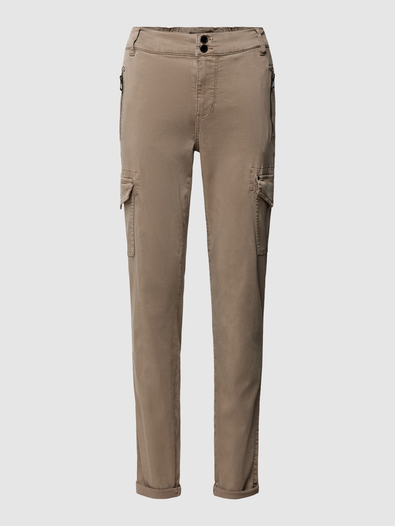 Cargohose mit Knopfverschluss Modell 'Gilles' in taupe