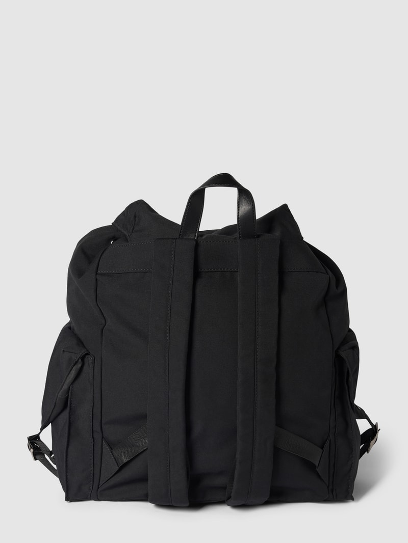 Rucksack mit Außenfächern in schwarz