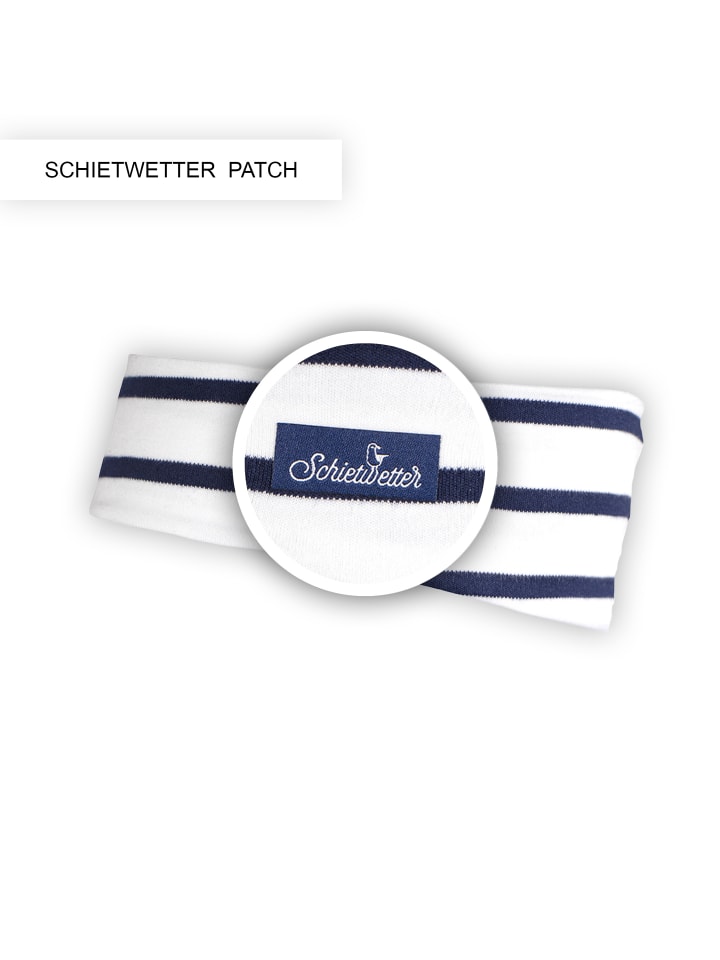 SCHIETWETTER Stirnband  dehnbar, modisch, flauschig in weiß-navy günstig kaufen onesize