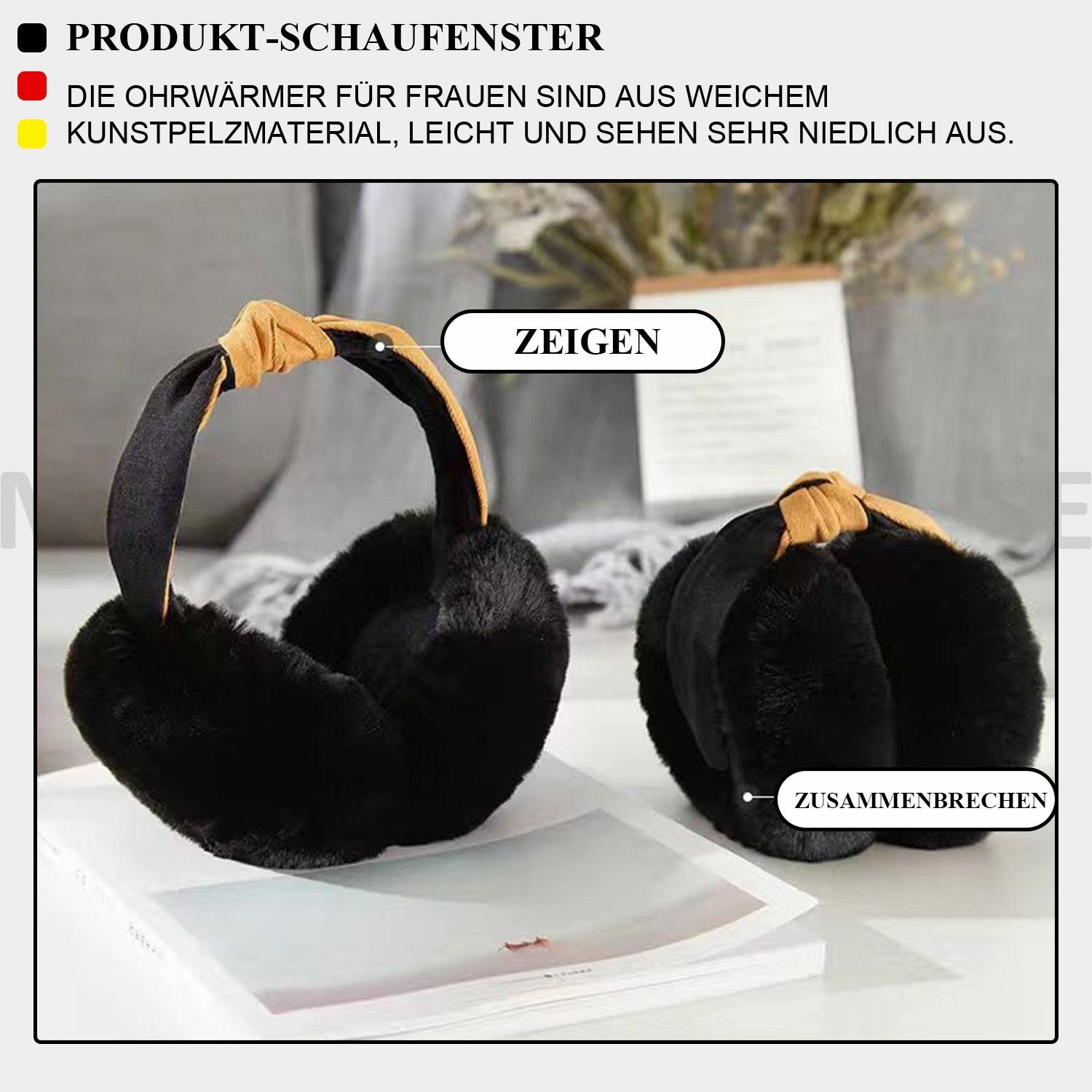 MAGICSHE Ohrenwärmer Winter Ohrenschützer für Damen flauschig und weich