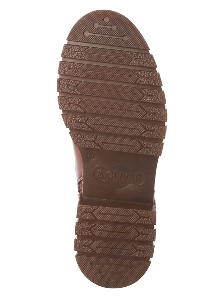 s.Oliver Leder-Boots in Hellbraun günstig kaufen