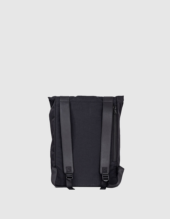 Sac à dos noir bi matière homme
