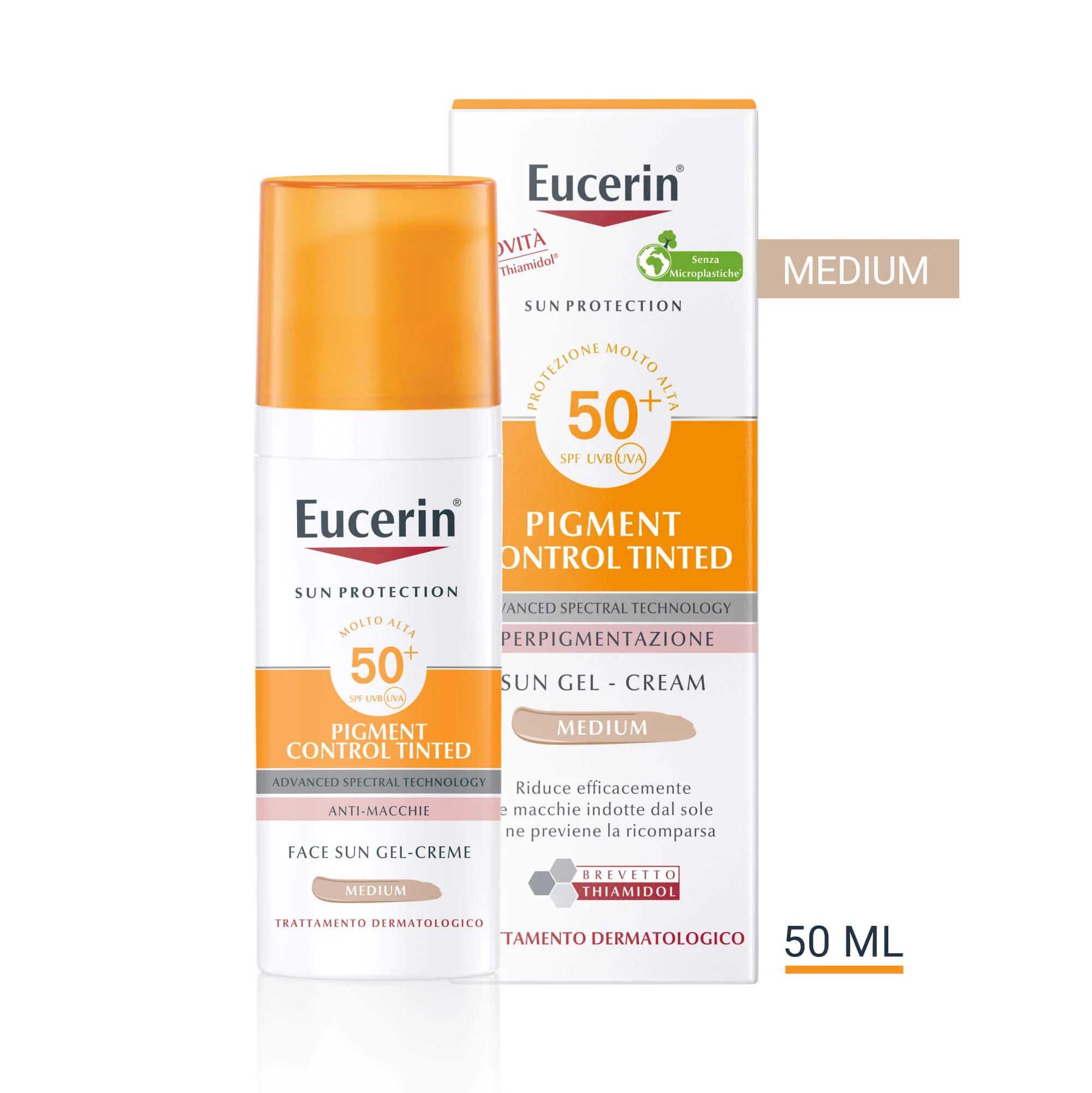 Aurinkosuoja Pigment Control Sävytetty aurinkovoide kasvoille SPF50+ - Korkeasuoja kasvoille, Epäpuhtauksia ehkäisevä sävytetty kasvovoide