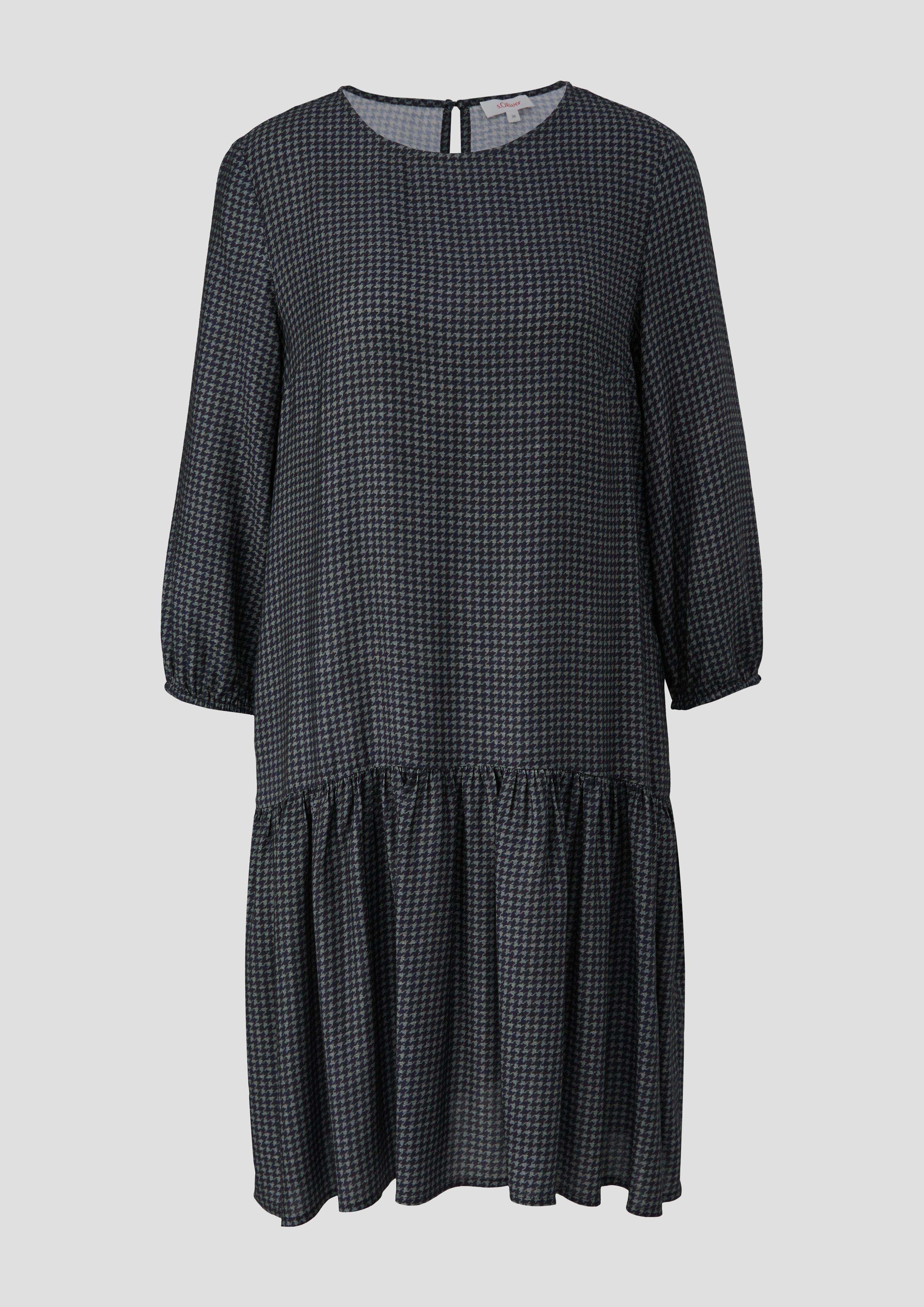 Kariertes Minikleid aus Viskosemix  2136141-79N7
