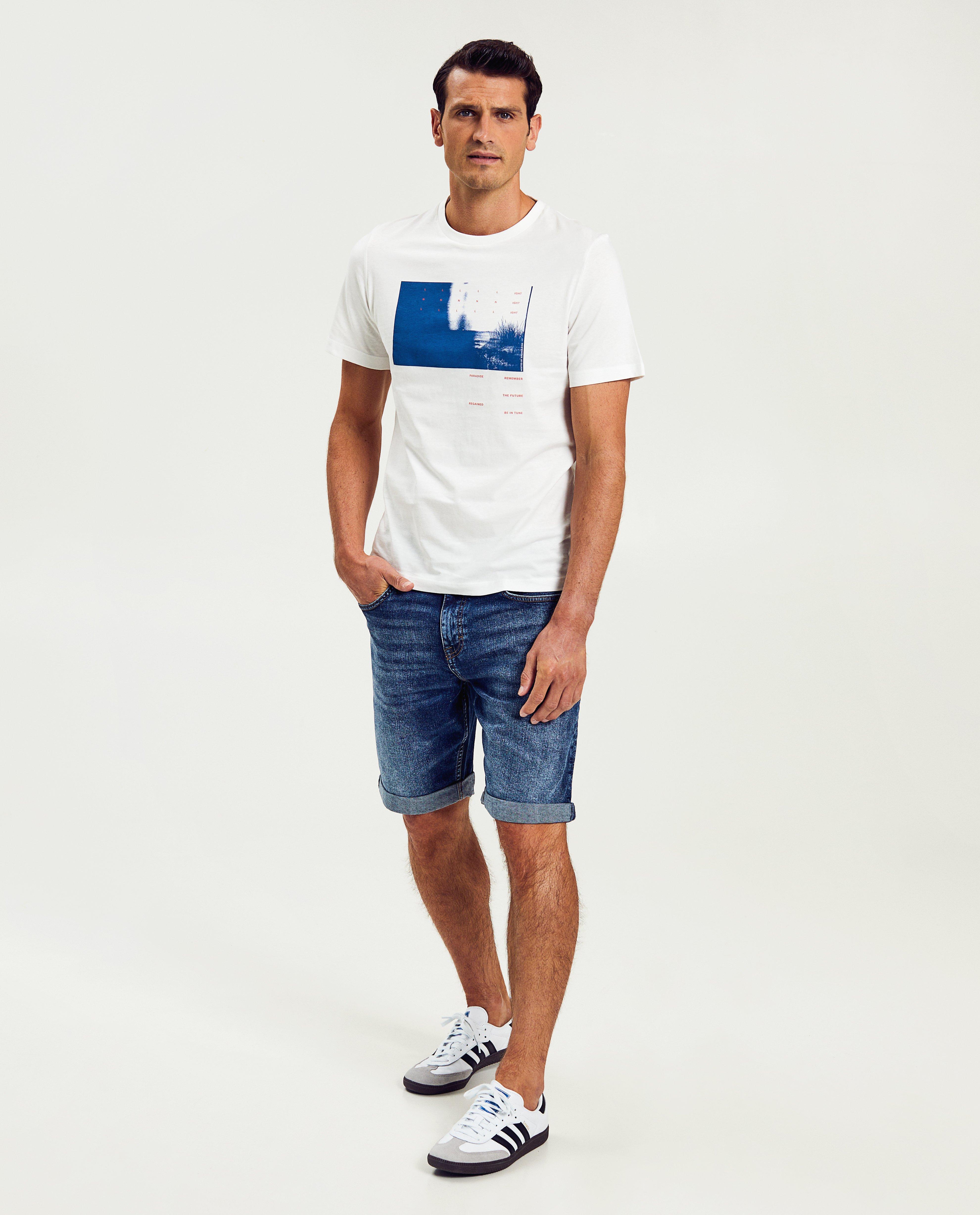 Pantaloni scurți din denim S. Oliver Blue, croială regulată, albastru închis