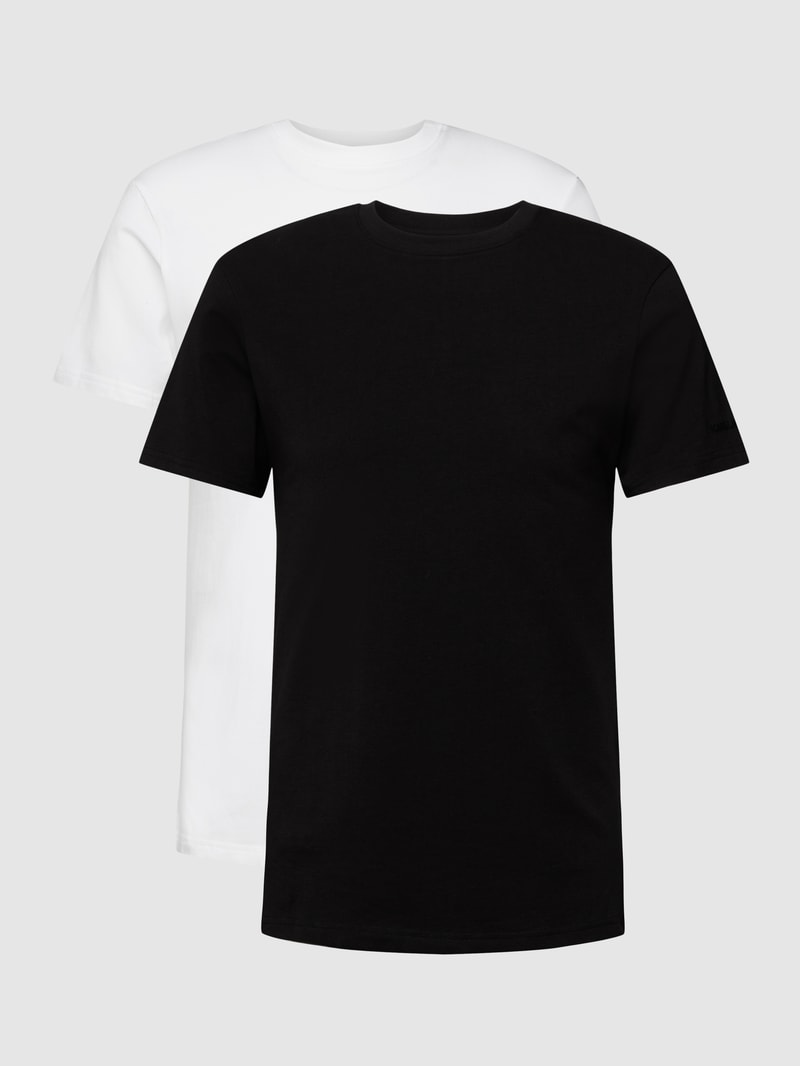 T-Shirt mit Logo im 2er-Pack in weiß