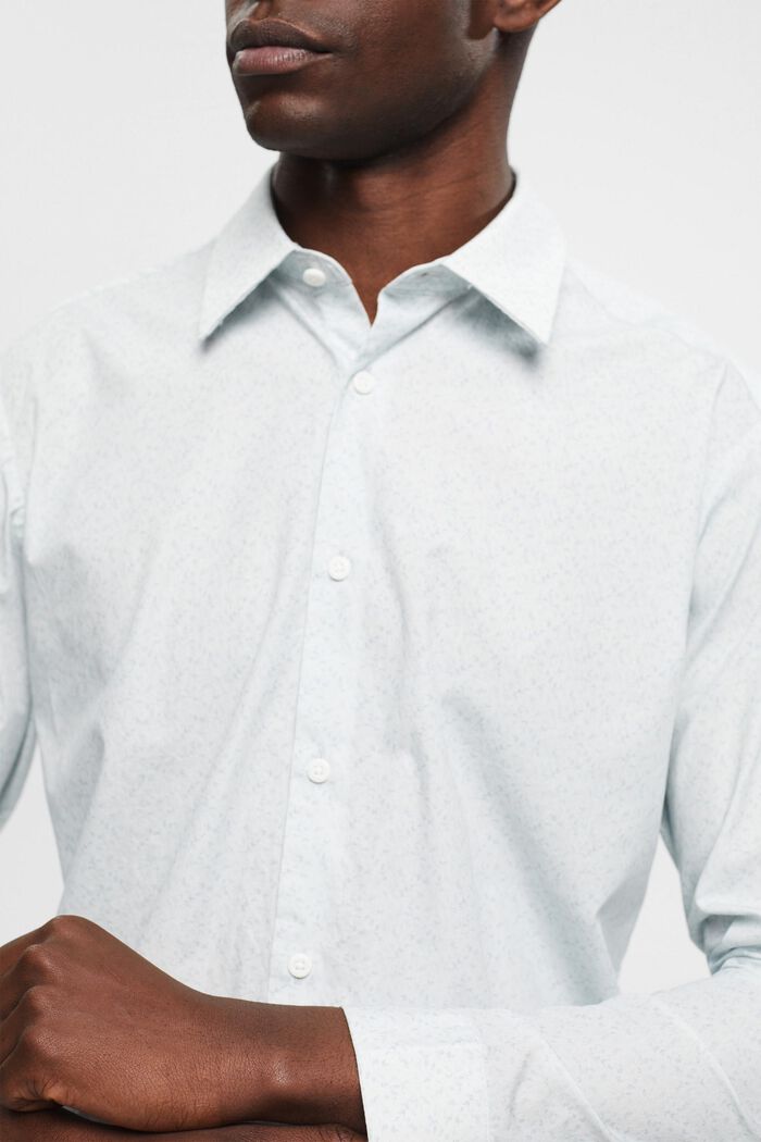Slim-Fit-Hemd aus Baumwolle mit Muster
